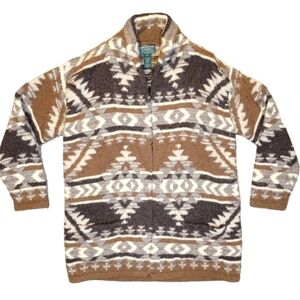 Lauren Ralph Lauren Exclusive Hand Knit  100% Wool Cardigan Sweater Size Small